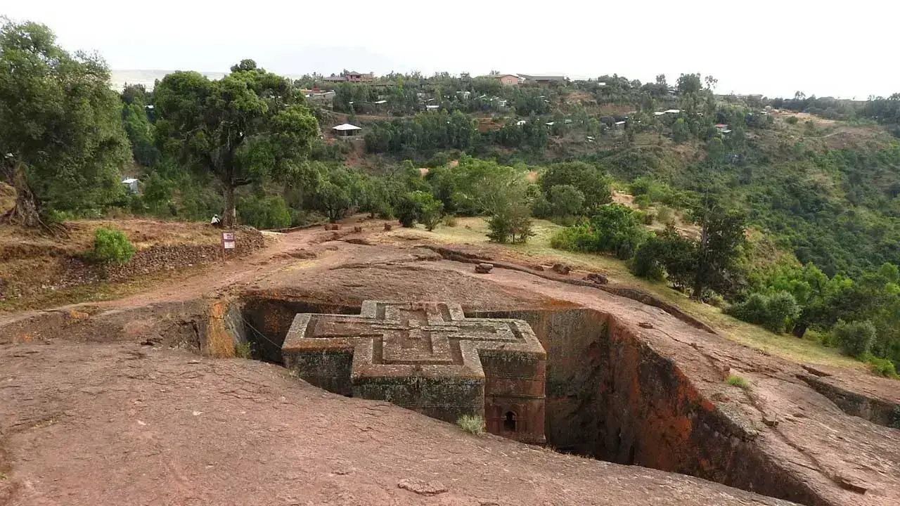 Rock-hewn church in Lalibela, Ethiopia – a cultural highlight among the best destinations in Africa.