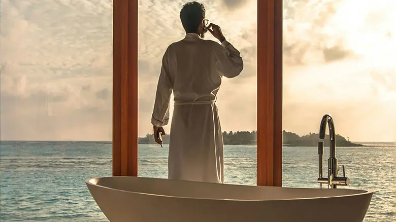 Elegant and luxurious setting, featuring high-end amenities and stylish decor.